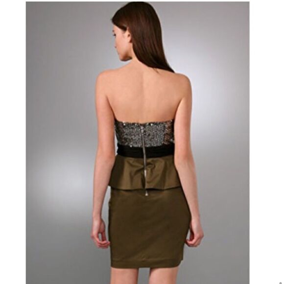 Y2K Alice + Olivia Bethany Sequin Peplum Cocktail Holiday Party Corset Dress‎ - Picture 3 of 11